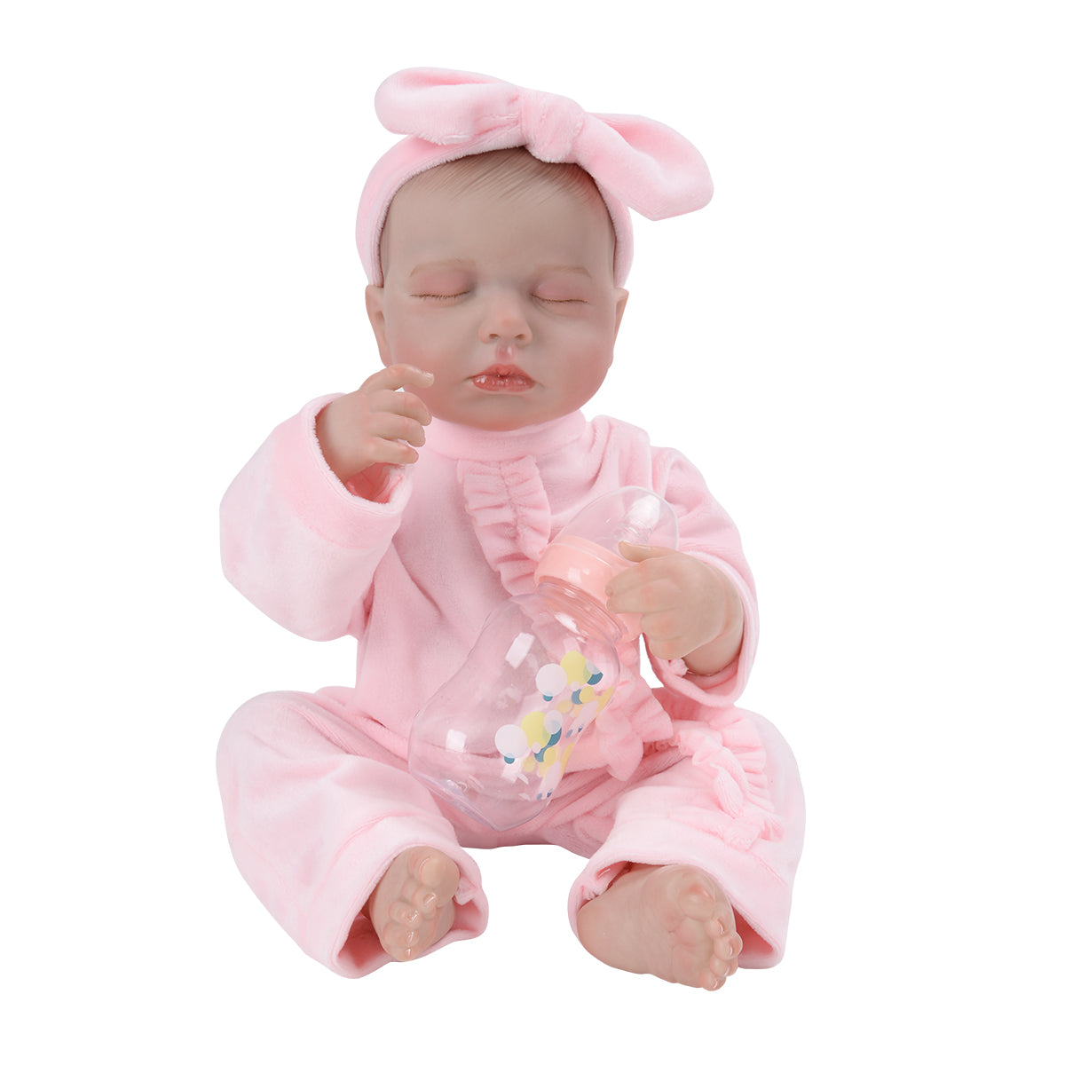Brastoy Pintada Boneca Bebê Reborn Silicone Menina Olhos Castanhos 48cmOTA-IG573CS