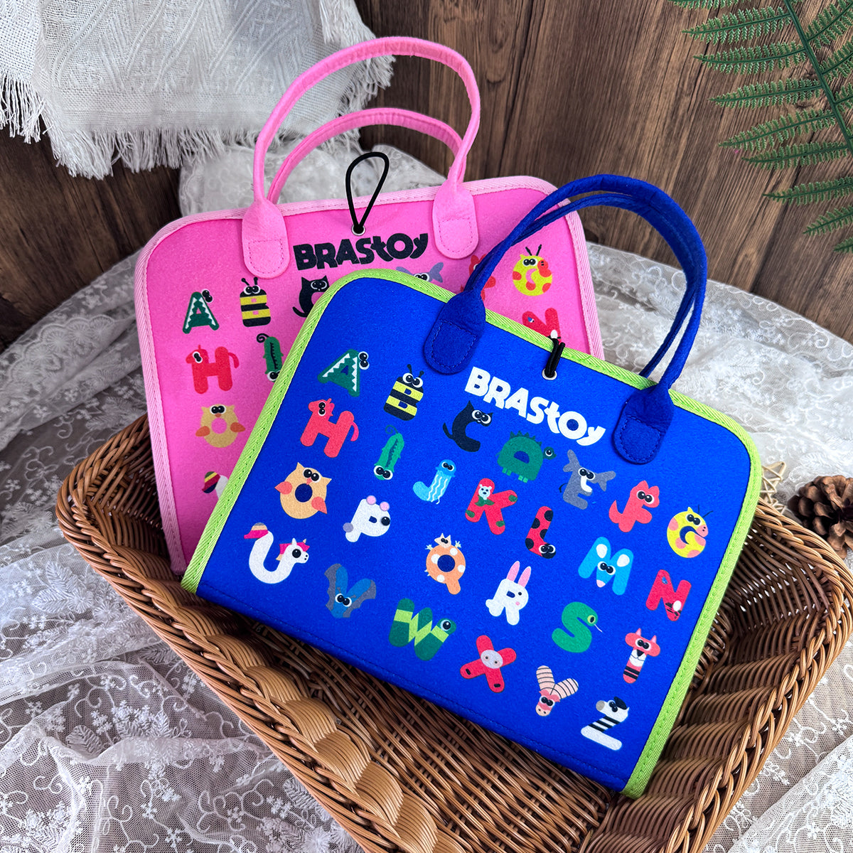 Placa de Montessori Sensorial para Crianças Maleta Educativa Brinquedo (Rosa) OTA-BM107
