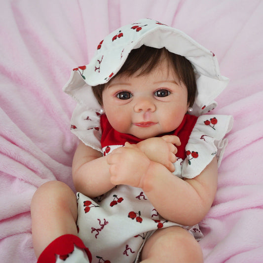 Brastoy Boneca Bebê Reborn Pintada Realista Menina 48cm De Silicone OTA-IG597CS