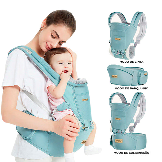 Brastoy Bolsa Canguru Ergonômico Bebê Mãe 12 Posições 3 Em 1 A-6613A