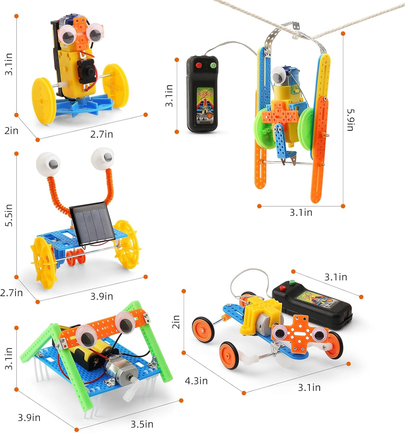 Conjunto de Brinquedos 5 em 1 DIY - STEM Brinquedos para Crianças de 6 a 13 Anos KJ9099BC