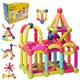 Blocos de Montar Magnéticos Construção Infantil Brinquedo Educativo Bolas e Bastões (128 Peças) BM03
