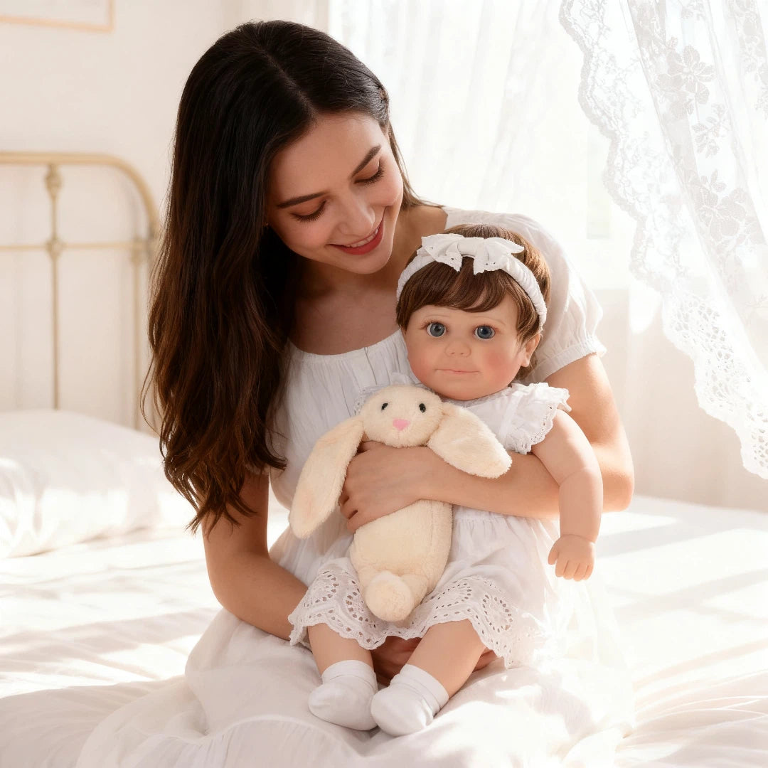 Brastoy Bebê Reborn Menina 60cm Boneca Corpo em tecido com Acessórios OTA-IG233CS