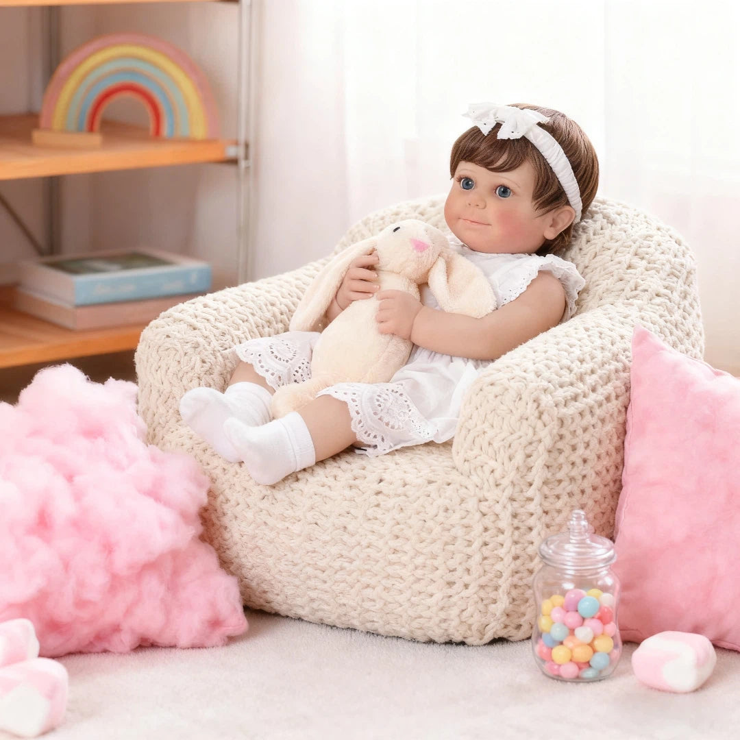 Brastoy Bebê Reborn Menina 60cm Boneca Corpo em tecido com Acessórios OTA-IG233CS