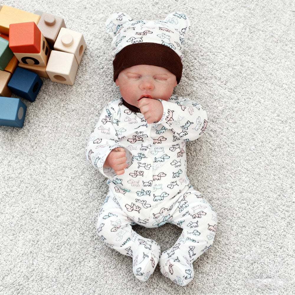 Brastoy Bebê Reborn Menino Silicone 48cm Realista Pintado Barato Pode dar Banho OTA-IG531CS