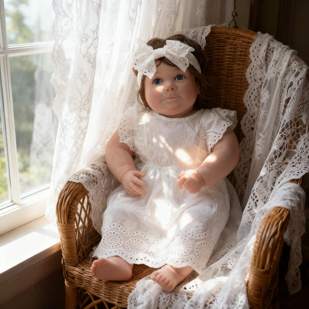 Brastoy Bebê Reborn Menina 60cm Boneca Corpo em tecido com Acessórios OTA-IG233CS