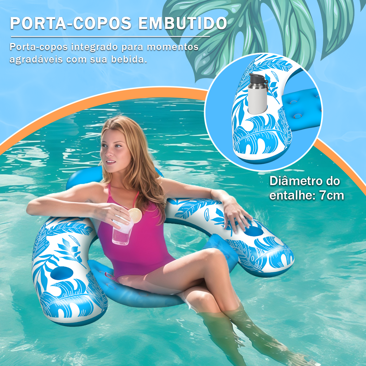 Brastoy Boias Infláveis Para Piscina 2 Pecas Cadeiras Infláveis YG-036