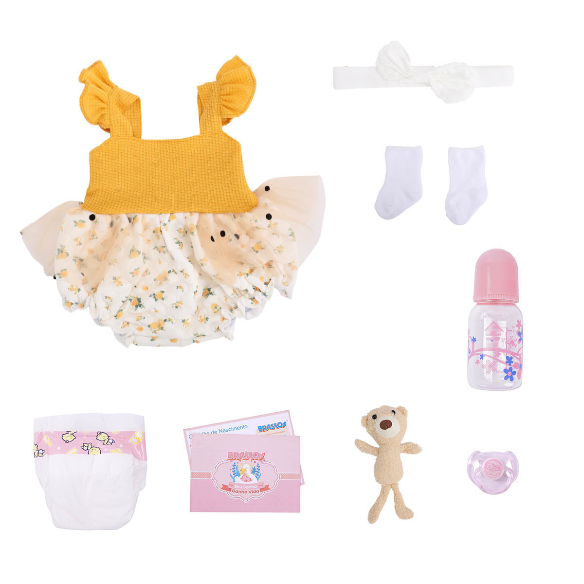 Bebé Reborn Boneca 48cm Menina Silicone Presente-brastoy OTA-IG274CS