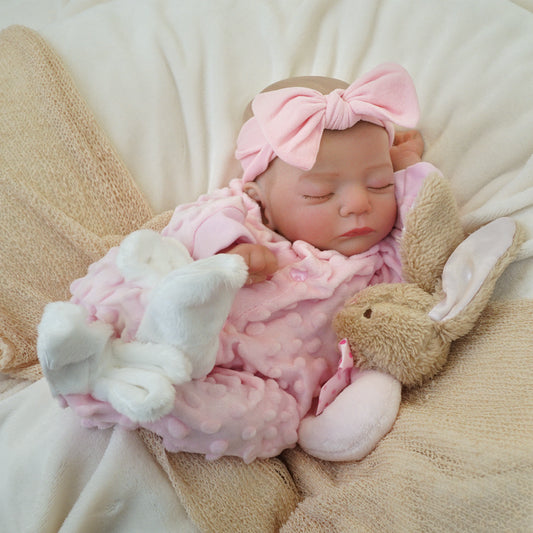 Brastoy Pintada Boneca Bebê Reborn Silicone Menina Olhos Castanhos 48cmOTA-IG573CS