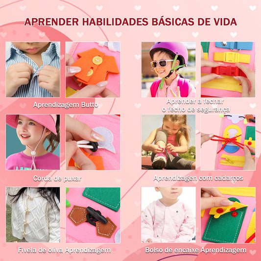 Montessori Prancha de Atividades Educativa - Para Crianças a Partir de 3 Anos, Brinquedo Infantil OTA-BM131