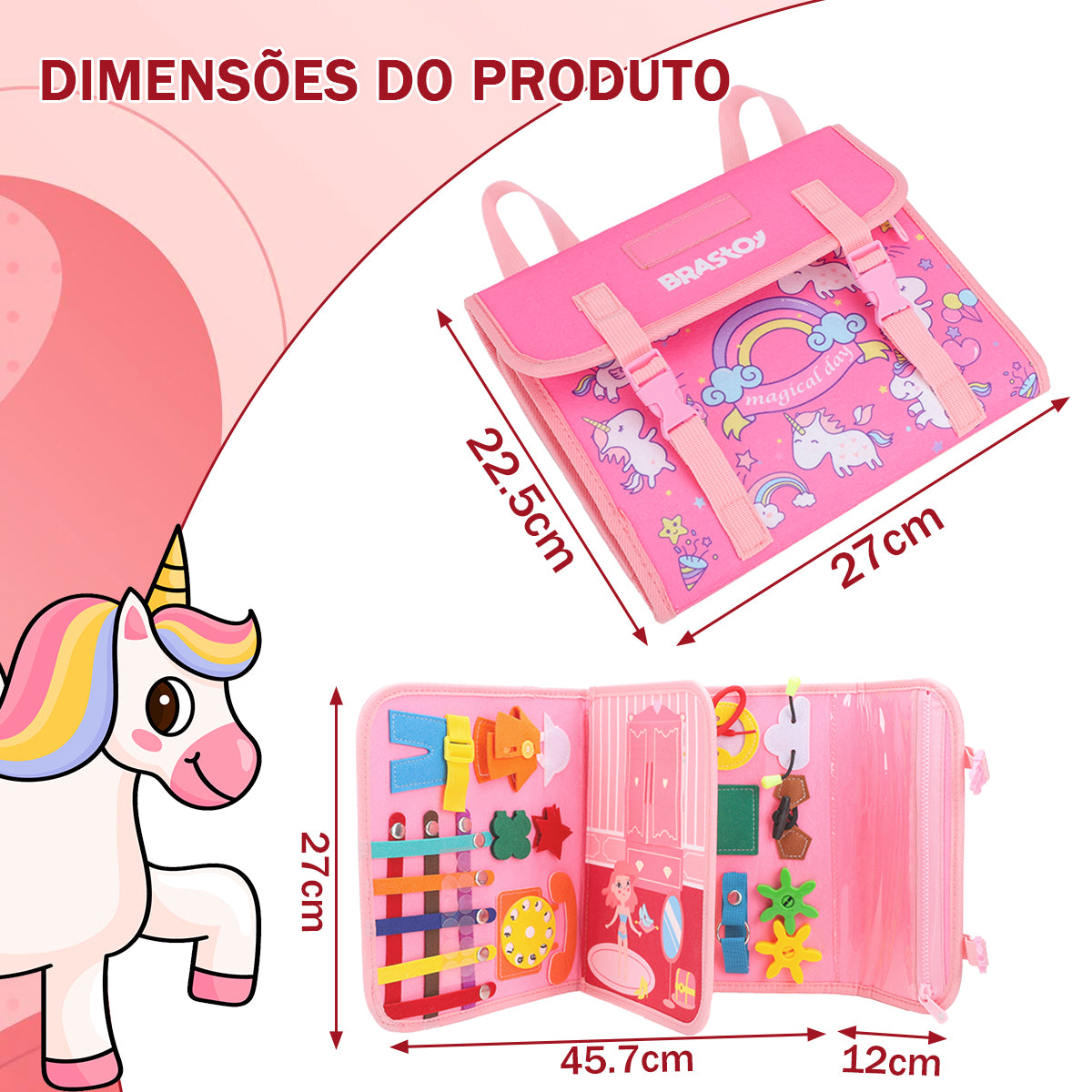 Montessori Prancha de Atividades Educativa - Para Crianças a Partir de 3 Anos, Brinquedo Infantil   OTA-BM131