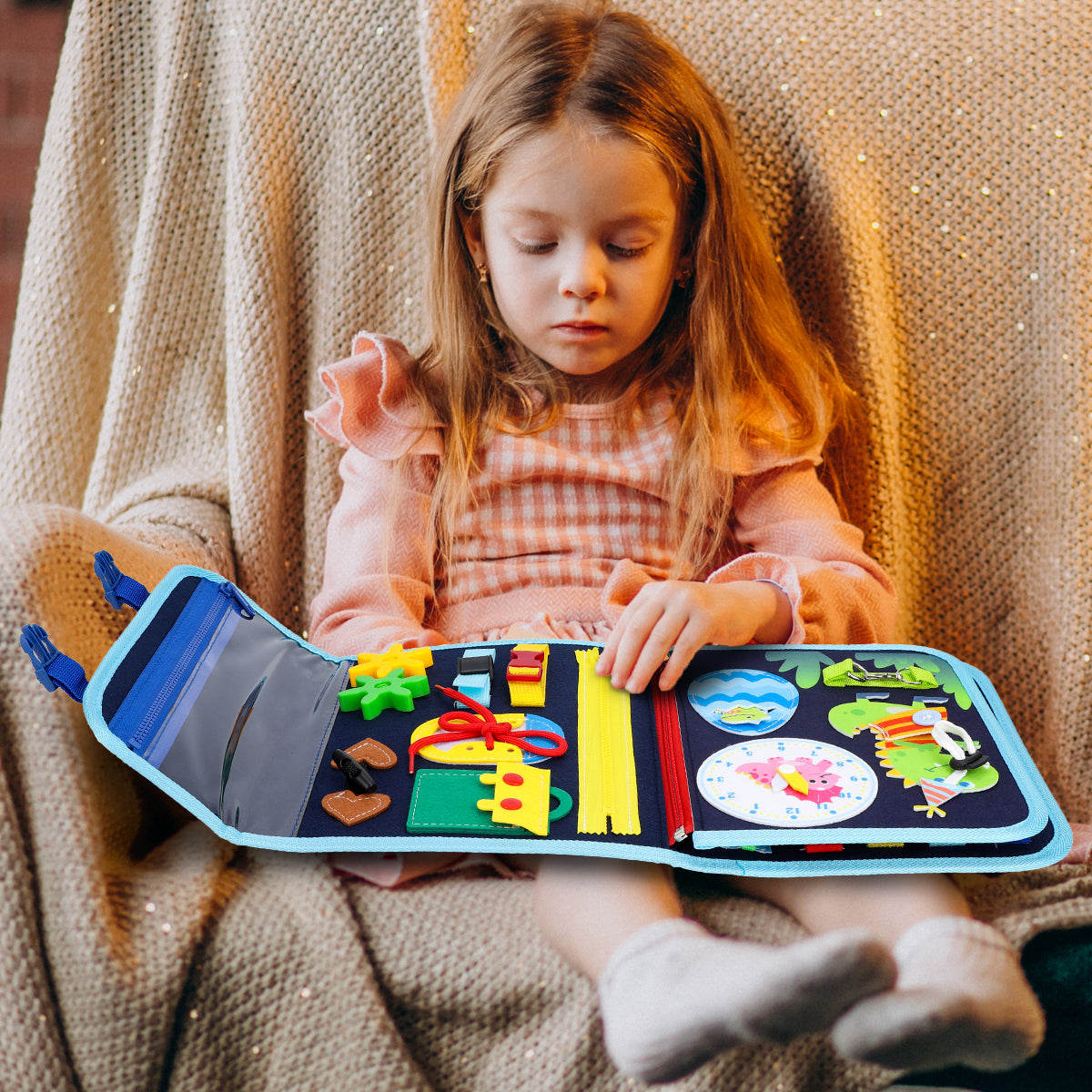 Montessori Prancha de Atividades Educativa - Para Crianças a Partir de 3 Anos, Brinquedo Infantil   OTA-BM132