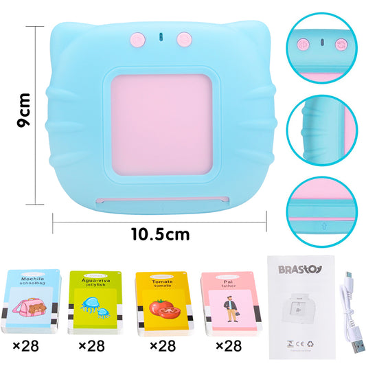 Cartões de Aprendizagem Montessori Educativo Infantil Com Leitor Flash Em Português e Inglês OTA-116CL