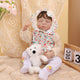 Brastoy Boneca Bebê Reborn Pintada Menina Marry 55cm Silicone OTA-IG587CS
