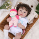Brastoy Bebê Reborn Boneca 48cm Menina Sorridente Silicone Realista OTA-IG570CS
