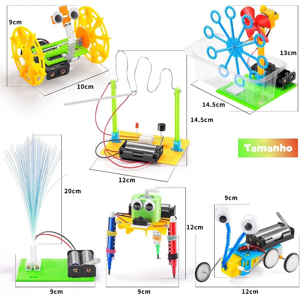 Conjunto de Brinquedos 6 em 1 DIY - STEM Brinquedos Educativos  para Crianças de 8 a 13 Anos  KJ9034WL