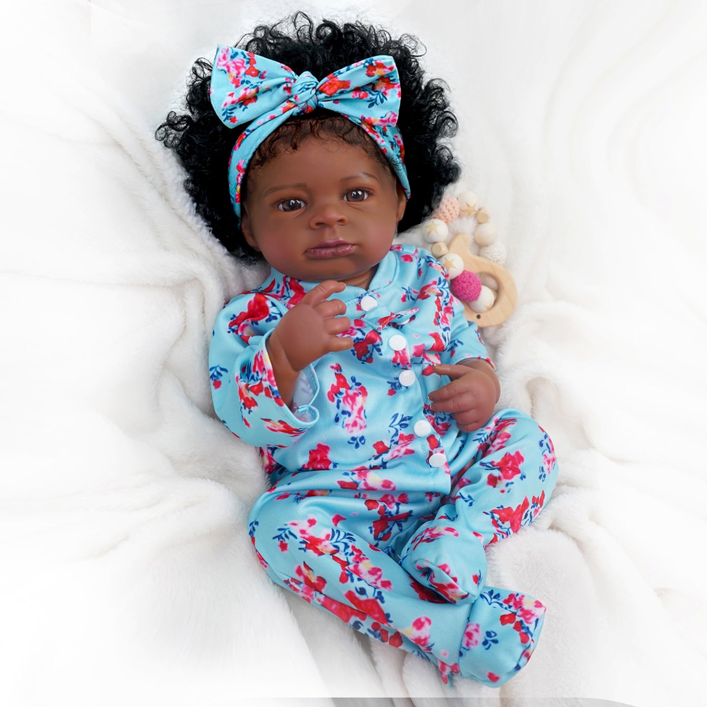 Brastoy Bebe Reborn Boneca Silicone Realista Negras 55cm OTA-IG556CS