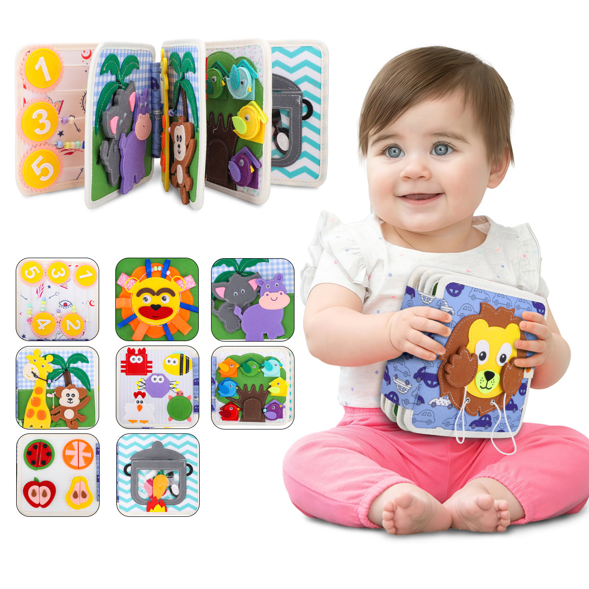Montessori Prancha de Atividades Educativa - Para Crianças a Partir de 3 Anos, Brinquedo Infantil OTA-BM133