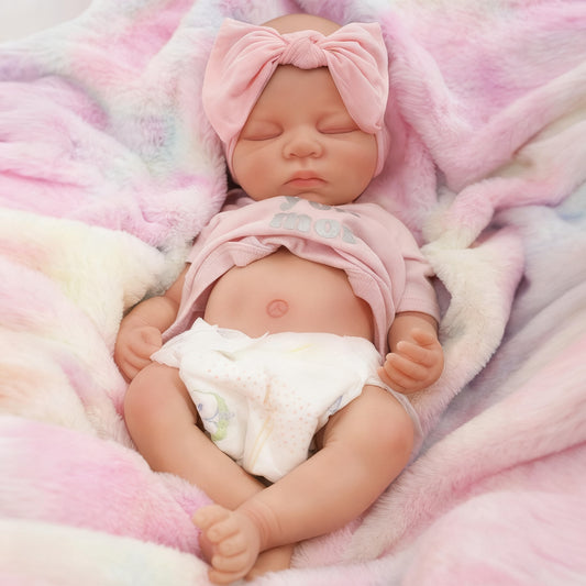 Brastoy Bebê Reborn Boneca Menina Sólido Silicone 48cm IG-529