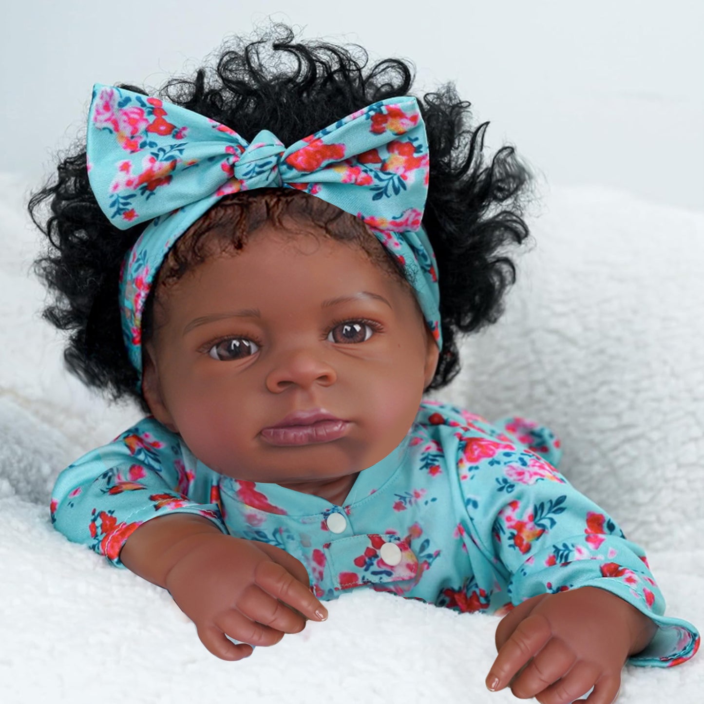 Brastoy Bebe Reborn Boneca Silicone Realista Negras 55cm OTA-IG556CS