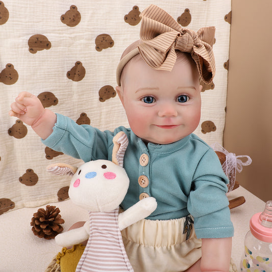 Brastoy Boneca Bebê Reborn Pintada Menina Realista De Silicone Princesa 48cm OTA-IG569CS