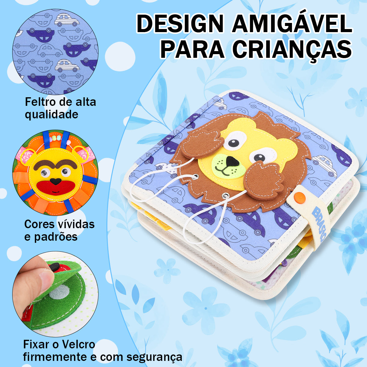 Montessori Prancha de Atividades Educativa - Para Crianças a Partir de 3 Anos, Brinquedo Infantil OTA-BM133