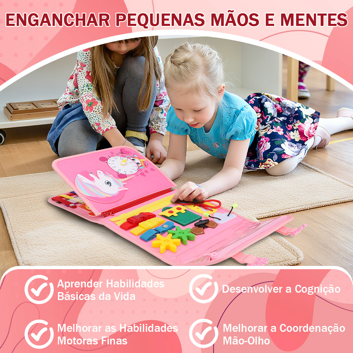 Montessori Prancha de Atividades Educativa - Para Crianças a Partir de 3 Anos, Brinquedo Infantil   OTA-BM131