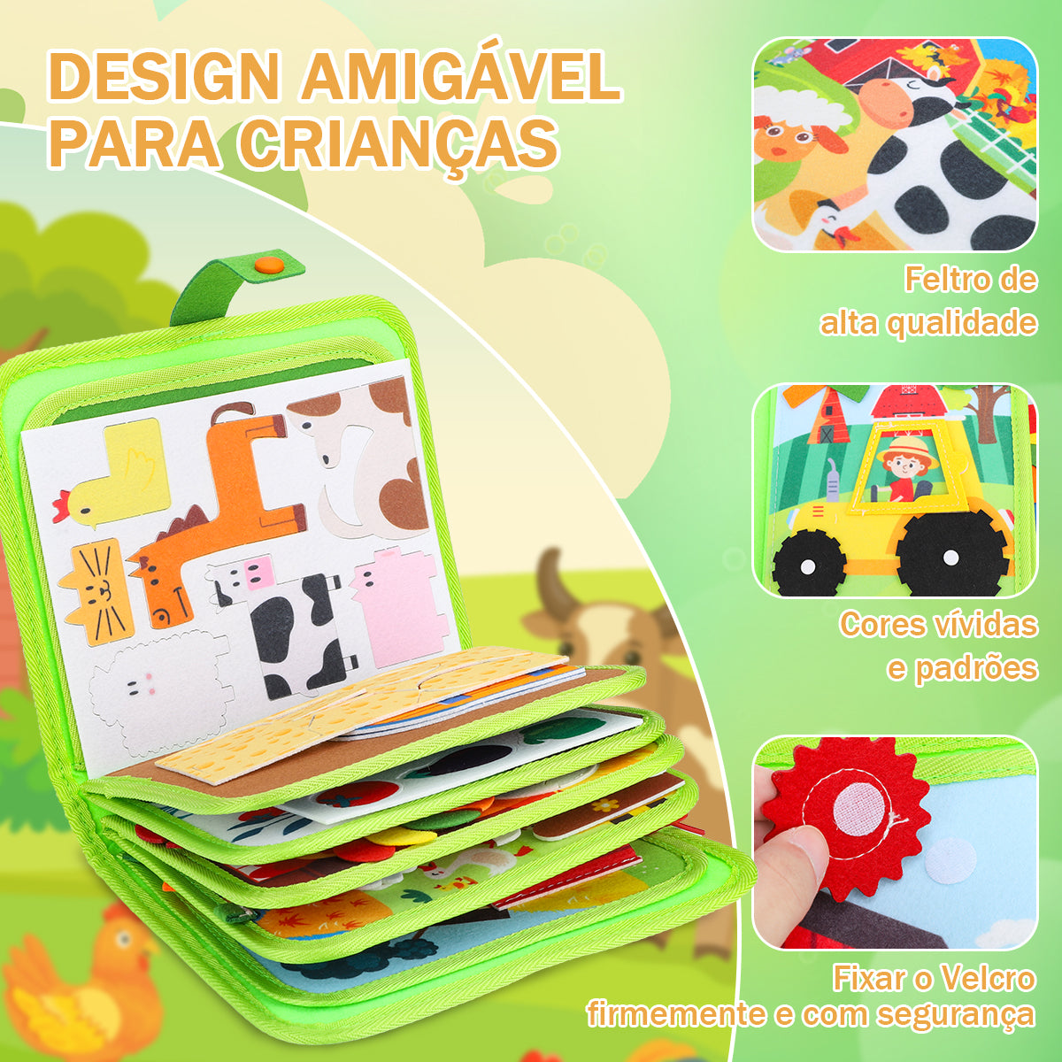 Montessori Prancha de Atividades Educativa - Para Crianças a Partir de 3 Anos, Brinquedo Infantil   OTA-BM134