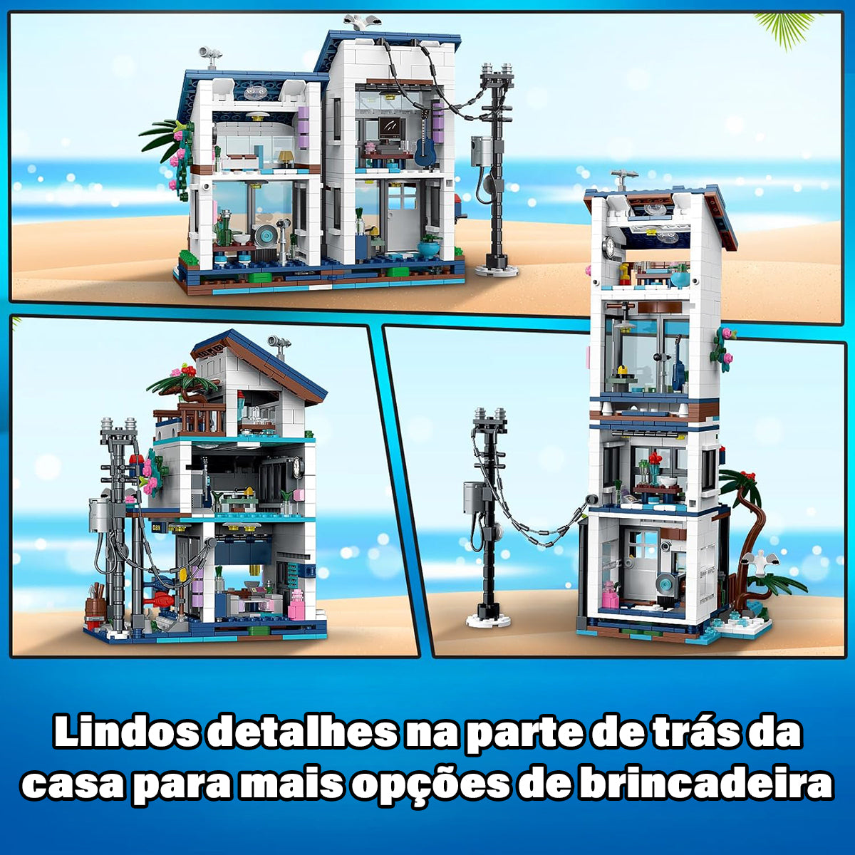 Blocos de Montar Construção Brinquedo STEM Arquitetura Edifício Casa DIY 4.9mm Compatível (813 Peças)    KJ9046HJ