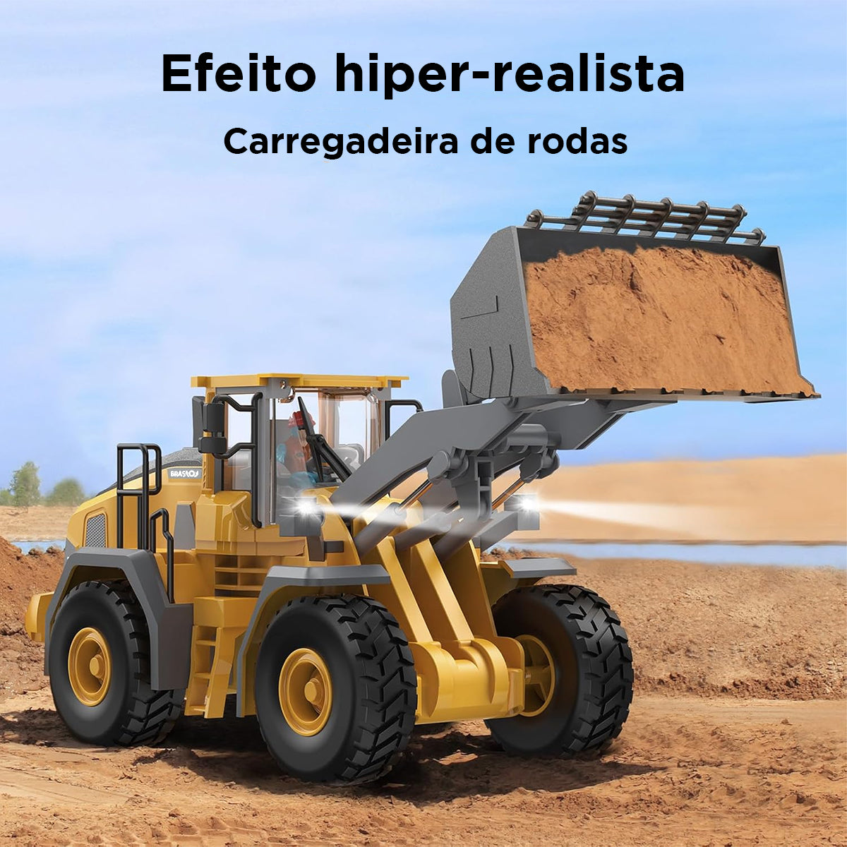 STEM Brinquedo Carregadeira de Controle Remoto - Caminhão de Construção de Controle Remoto, Presente para Crianças de 6 Anos ou Mais  TC991C