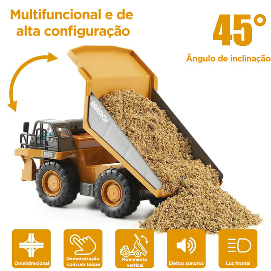 STEM Brinquedo Caminhão de Mineração de Controle Remoto - aminhão de Construção de Controle Remoto, Presente Ideal para Crianças de 6 Anos ou Mais TC993Z