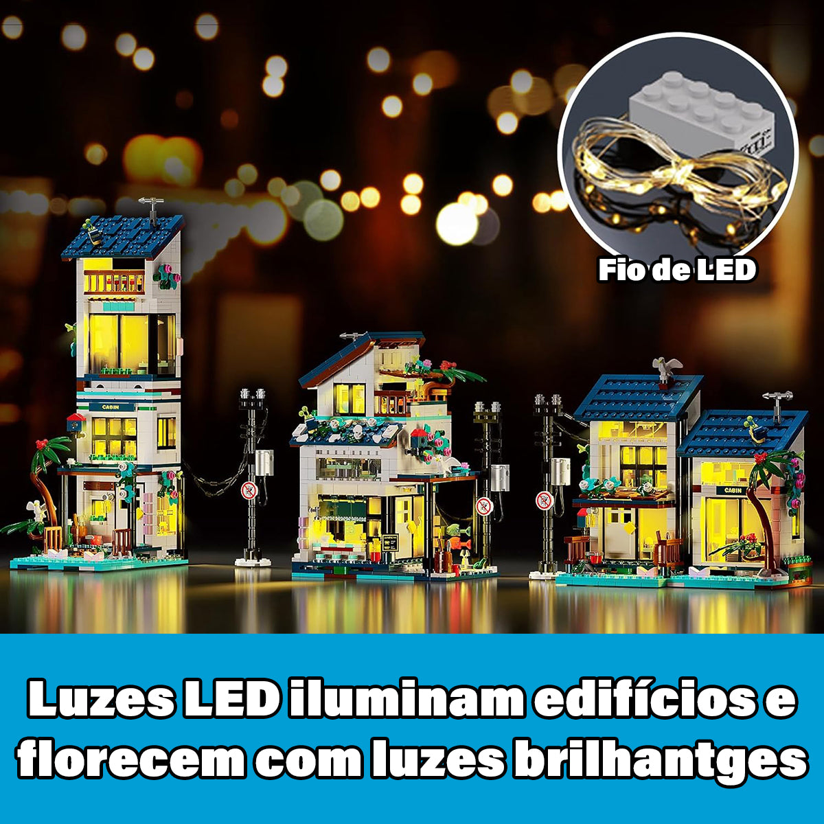 Blocos de Montar Construção Brinquedo STEM Arquitetura Edifício Casa DIY 4.9mm Compatível (813 Peças)    KJ9046HJ