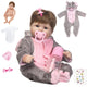 Boneca Bebê Reborn Silicone Menina Elefante 48cm Brastoy IG-513