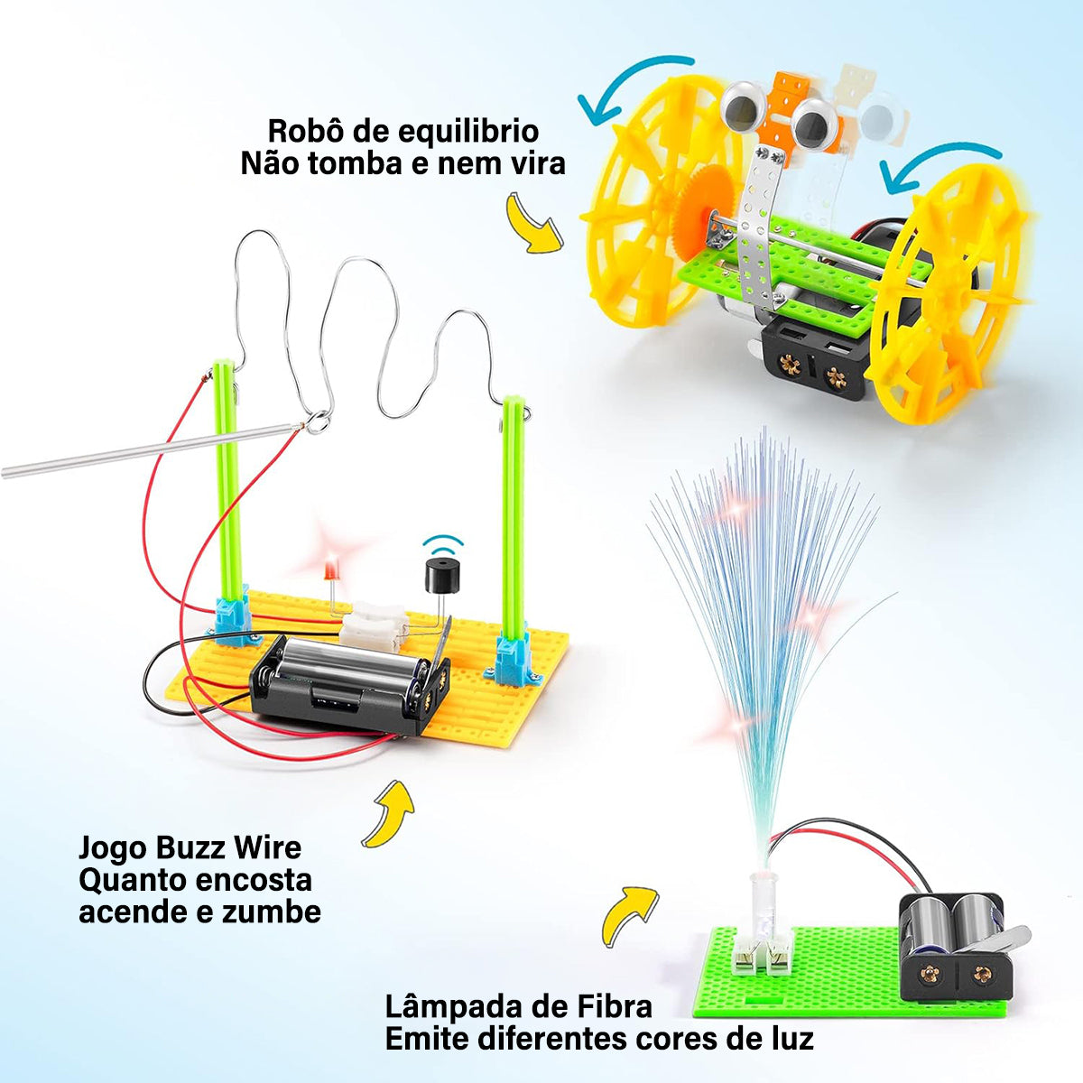 Conjunto de Brinquedos 6 em 1 DIY - STEM Brinquedos Educativos  para Crianças de 8 a 13 Anos  KJ9034WL