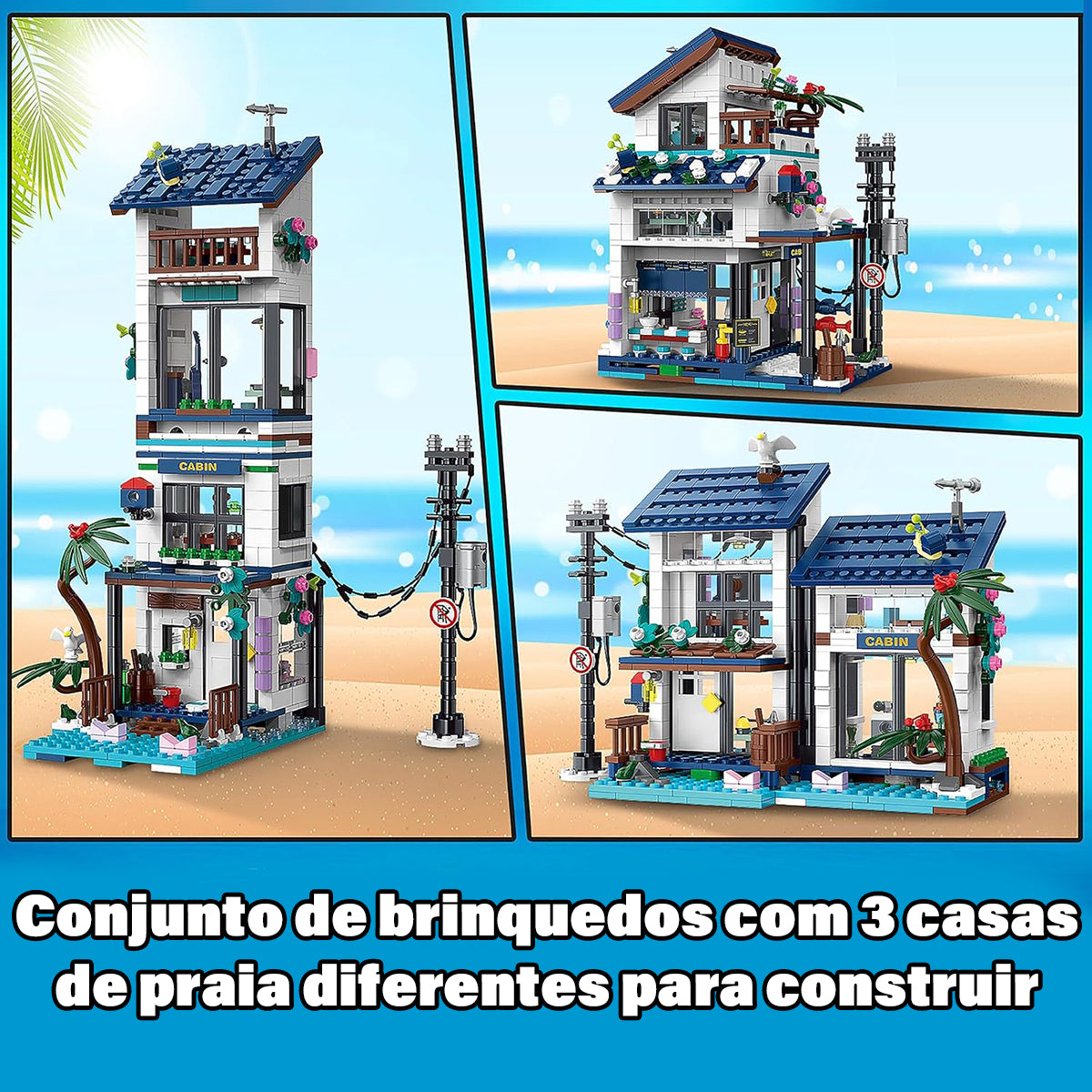Blocos de Montar Construção Brinquedo STEM Arquitetura Edifício Casa DIY 4.9mm Compatível (813 Peças)    KJ9046HJ