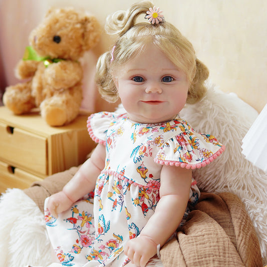 Brastoy Boneca Reborn Pintada Realista Menina 48cm Corpo De Silicone OTA-IG201CS