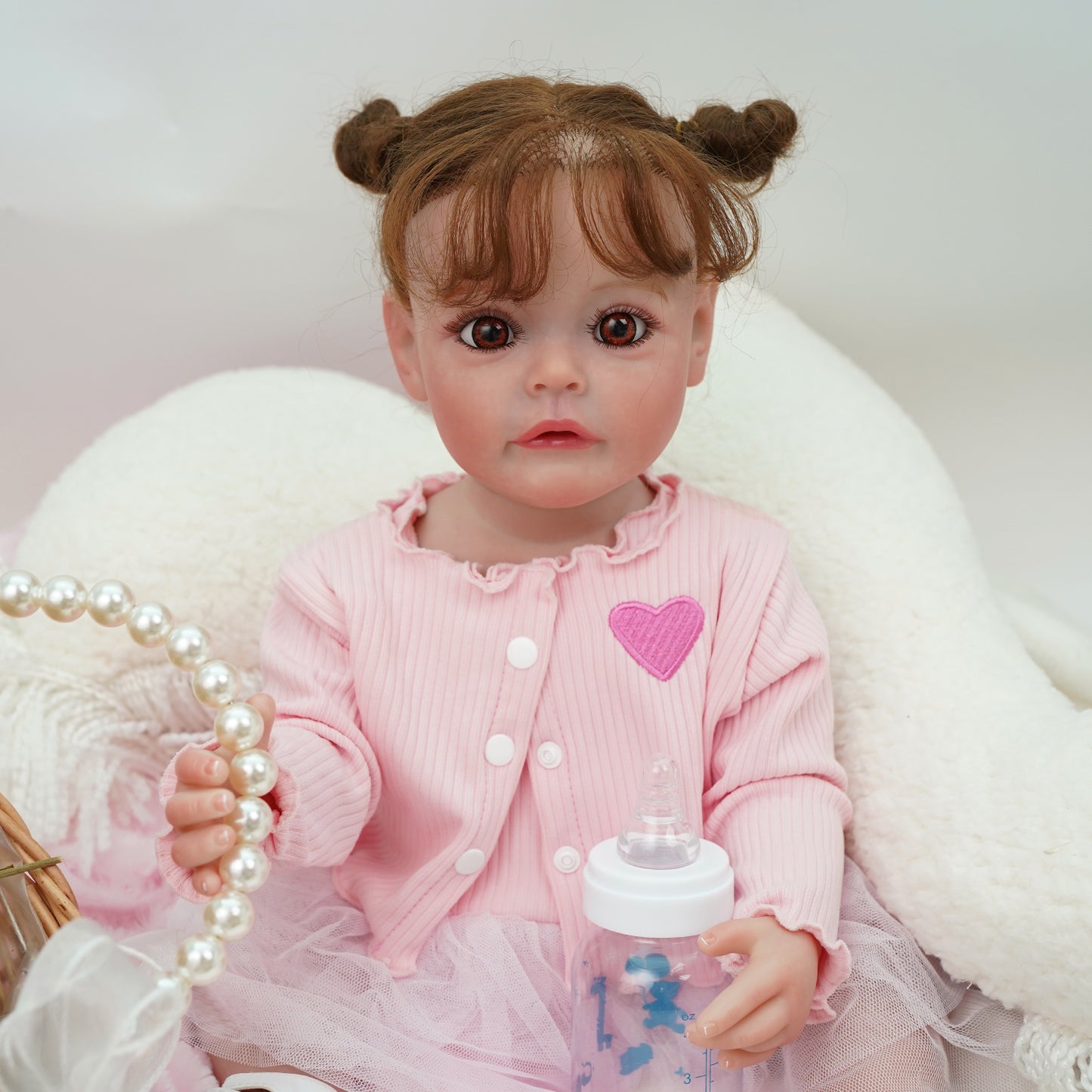 Brastoy Boneca Bebê Reborn Realista Silicone 48cm Menina Olho Fechado Barato OE-IG541RB