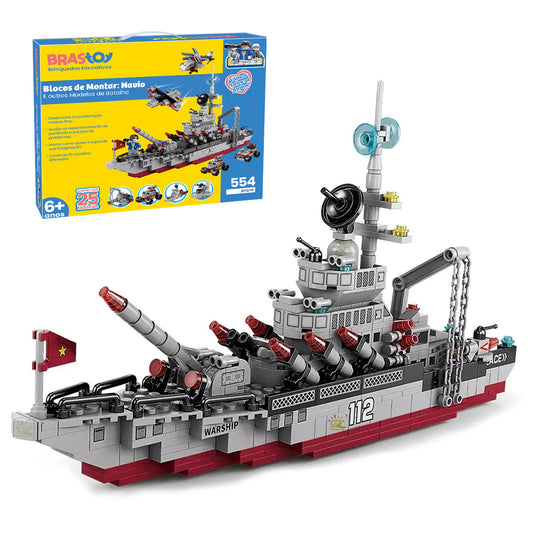 Conjunto de Blocos de Construção Educativos STEM 8 em 1 (554 Peças)  KJ9151JT