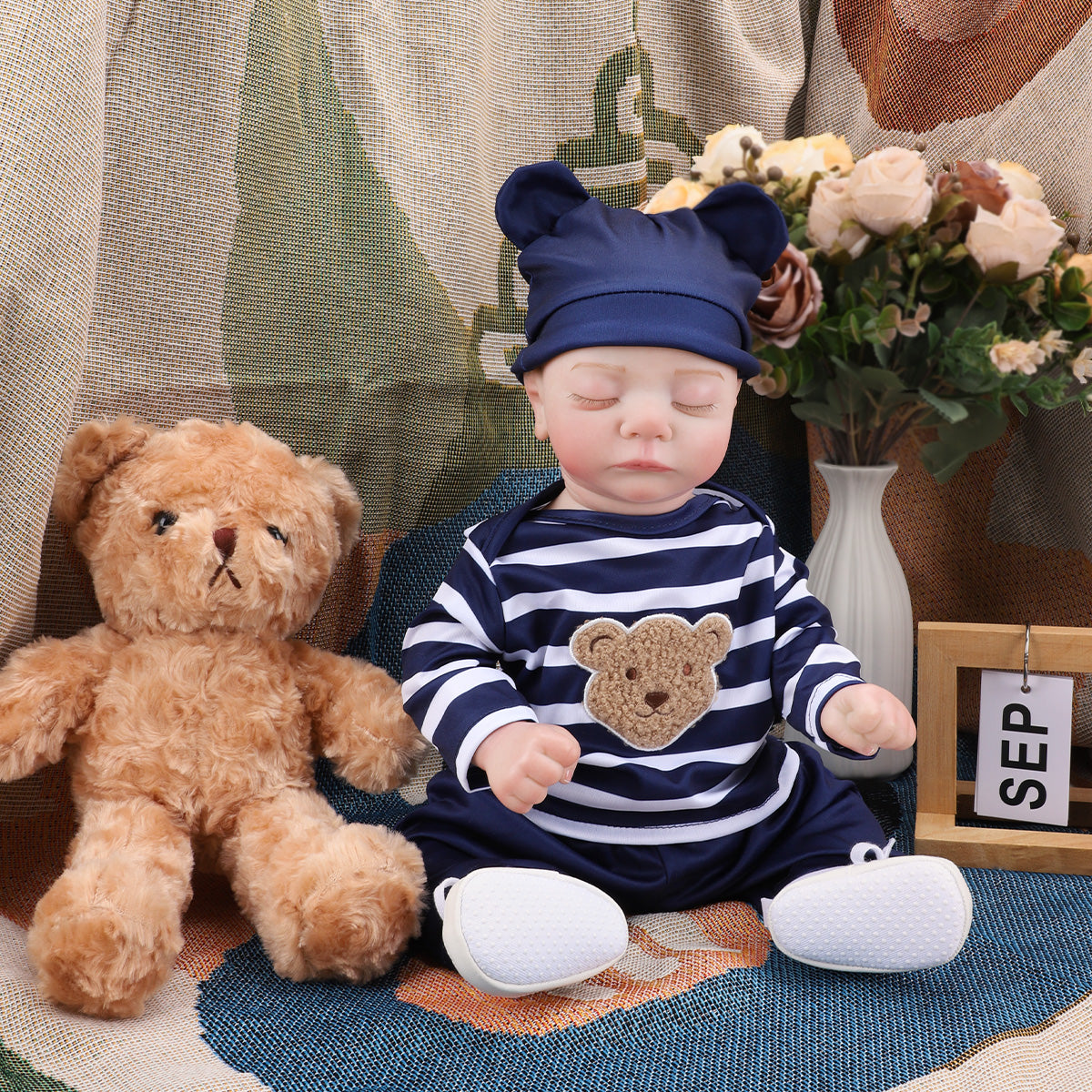 Brastoy Bebê Reborn Menino Boneca Realista Silicone Boneco OTA-IG555CS