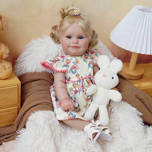 Brastoy Boneca Reborn Pintada Realista Menina 48cm Corpo De Silicone OTA-IG201CS