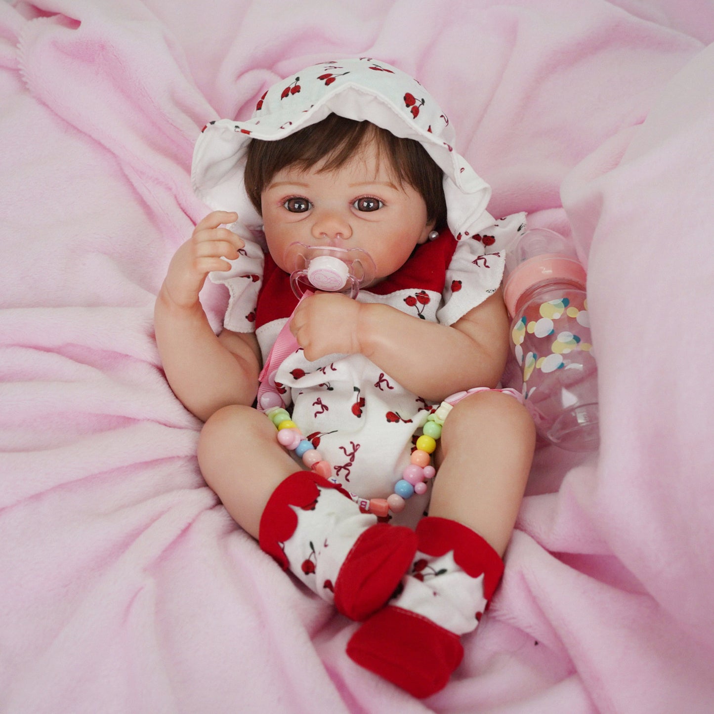 Brastoy Boneca Bebê Reborn Pintada Realista Menina 48cm De Silicone OTA-IG597CS