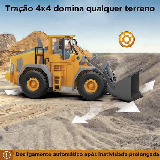 STEM Brinquedo Carregadeira de Controle Remoto - Caminhão de Construção de Controle Remoto, Presente para Crianças de 6 Anos ou Mais TC991C