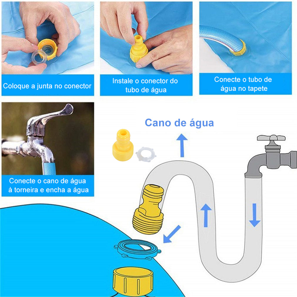 Brastoy Splash Pad Sprinkler Esteira Piscina Inflável Infantil 170cm YG-020