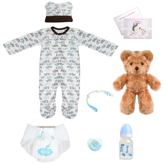 Brastoy Bebê Reborn Menino Silicone 48cm Realista Pintado Barato Pode dar Banho OTA-IG531CS