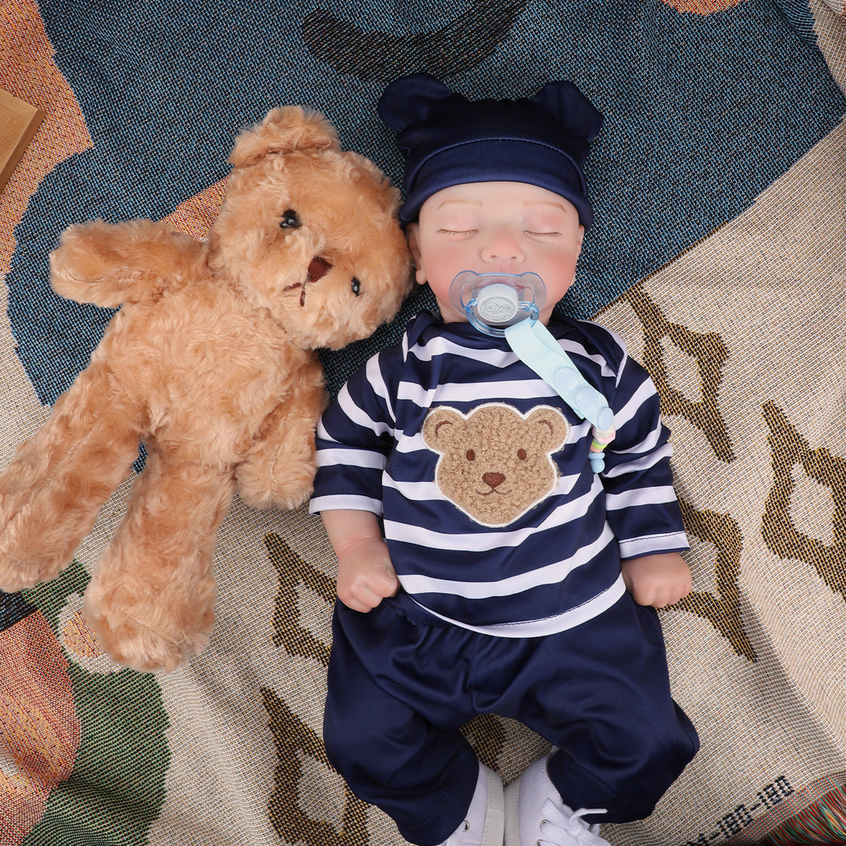 Brastoy Bebê Reborn Menino Boneca Realista Silicone Boneco OTA-IG555CS