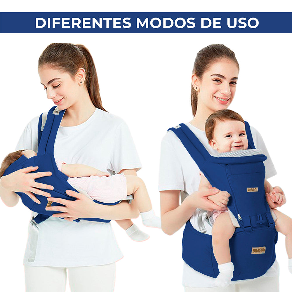 Brastoy Bolsa Canguru Ergonômico Bebê Mãe 12 Posições 3 Em 1 A-6612A