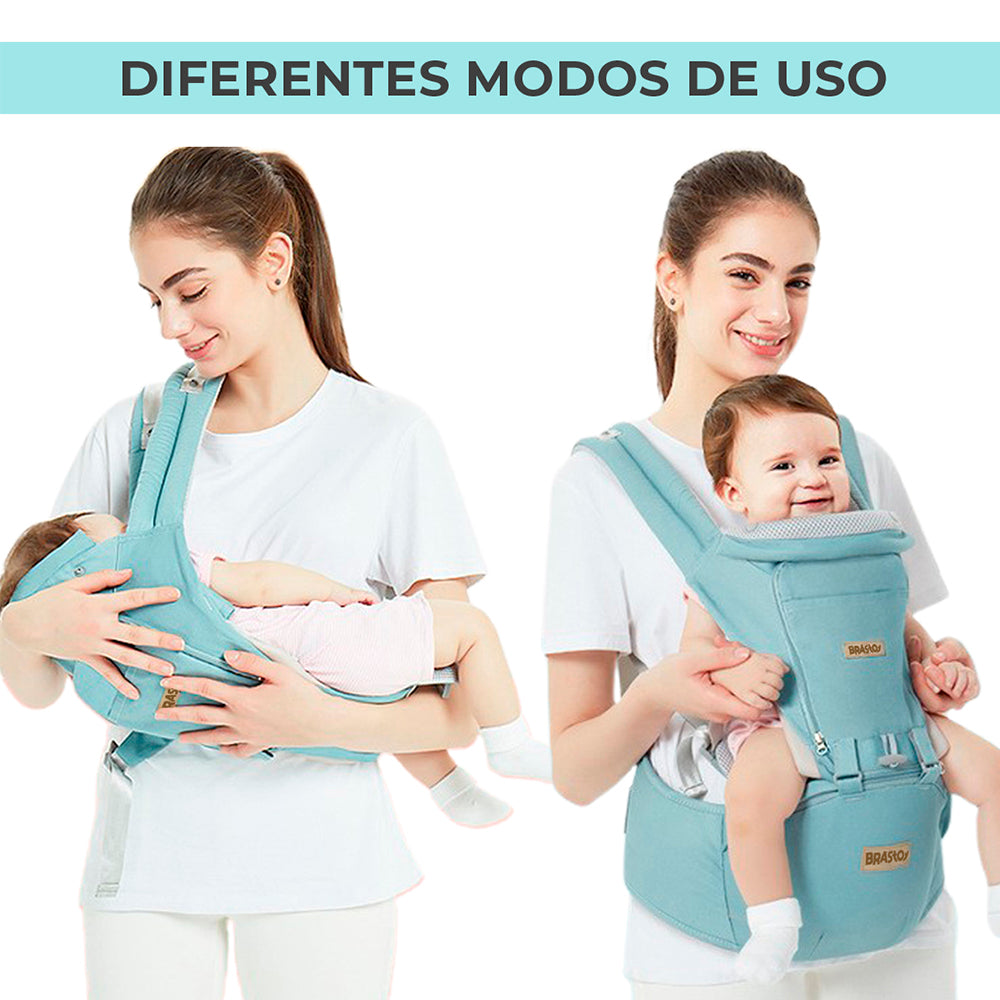Brastoy Bolsa Canguru Ergonômico Bebê Mãe 12 Posições 3 Em 1 A-6613A