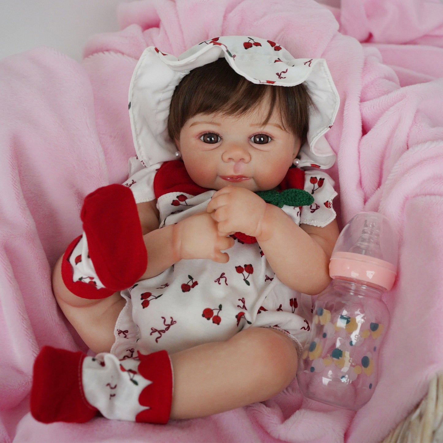 Brastoy Boneca Bebê Reborn Pintada Realista Menina 48cm De Silicone OTA-IG597CS