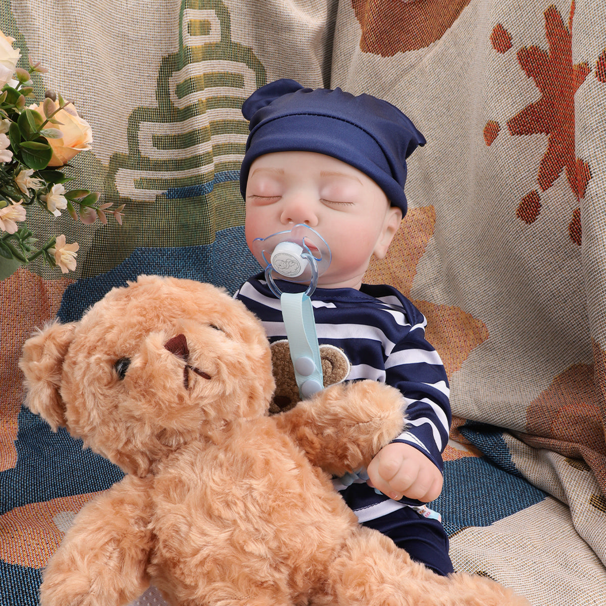 Brastoy Bebê Reborn Menino Boneca Realista Silicone Boneco OTA-IG555CS