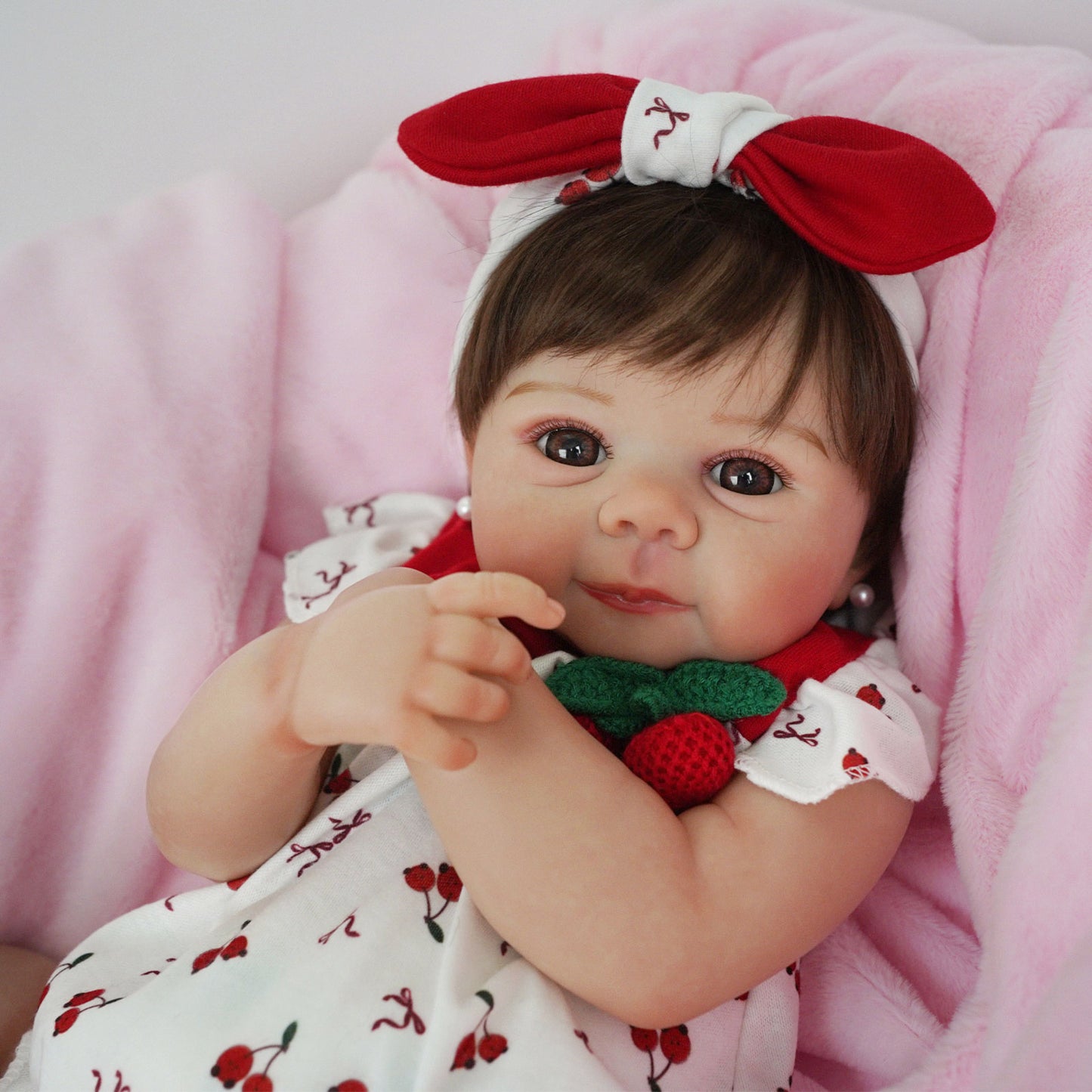 Brastoy Boneca Bebê Reborn Pintada Realista Menina 48cm De Silicone OTA-IG597CS